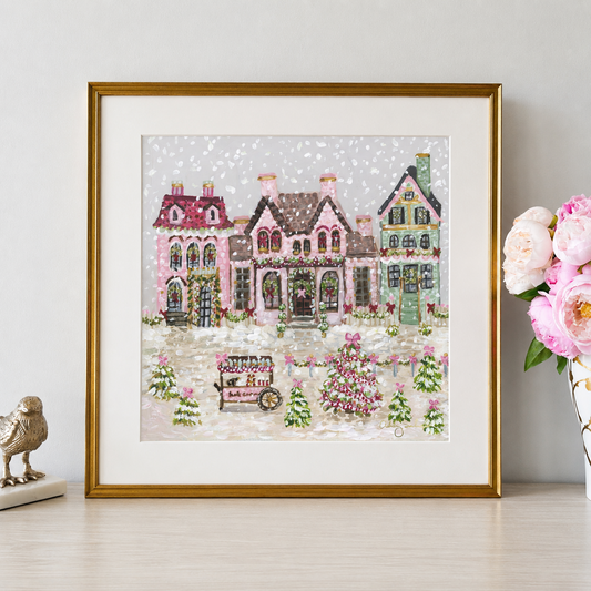 “Sugar Plum Village" Signature Canvas Print