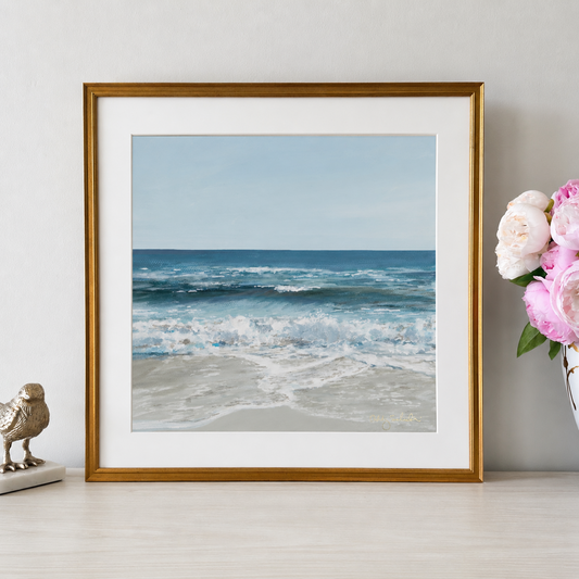 "Beautiful Blue Sea" Signature Canvas Print