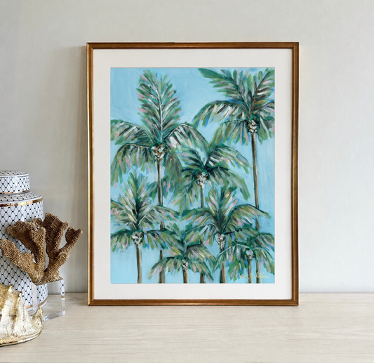 "Blueberry Palms" Signature Canvas Print