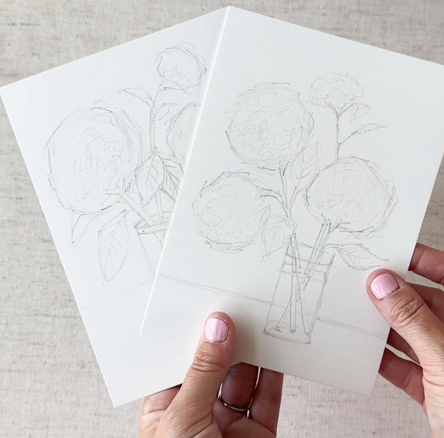 Blue & White Hydrangea Paint Along Kit