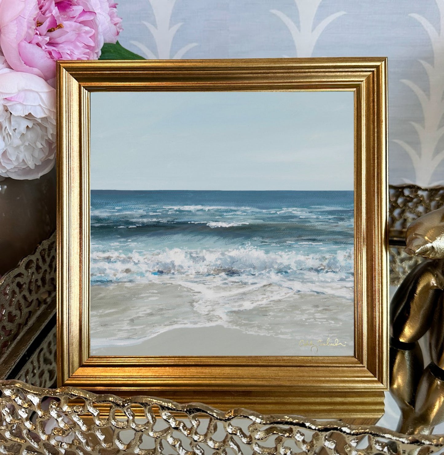 "Beautiful Blue Sea" Signature Canvas Print