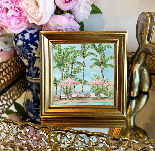 "Island Sun” Framed Canvas Print