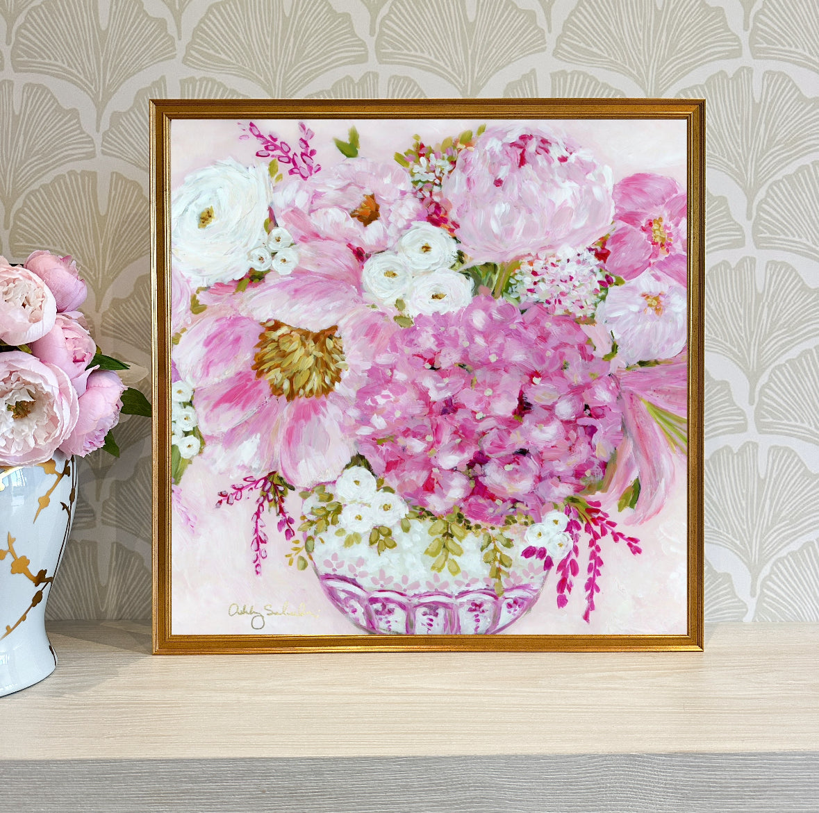 “Pretty In Pink” Framed Canvas Print