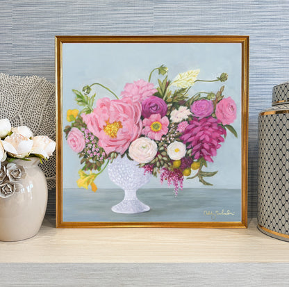 “Tea Time" Framed Canvas Print