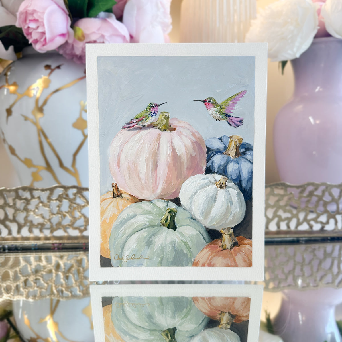 By Your Side: Pumpkin Edition | Original Acrylic Painting – Framed