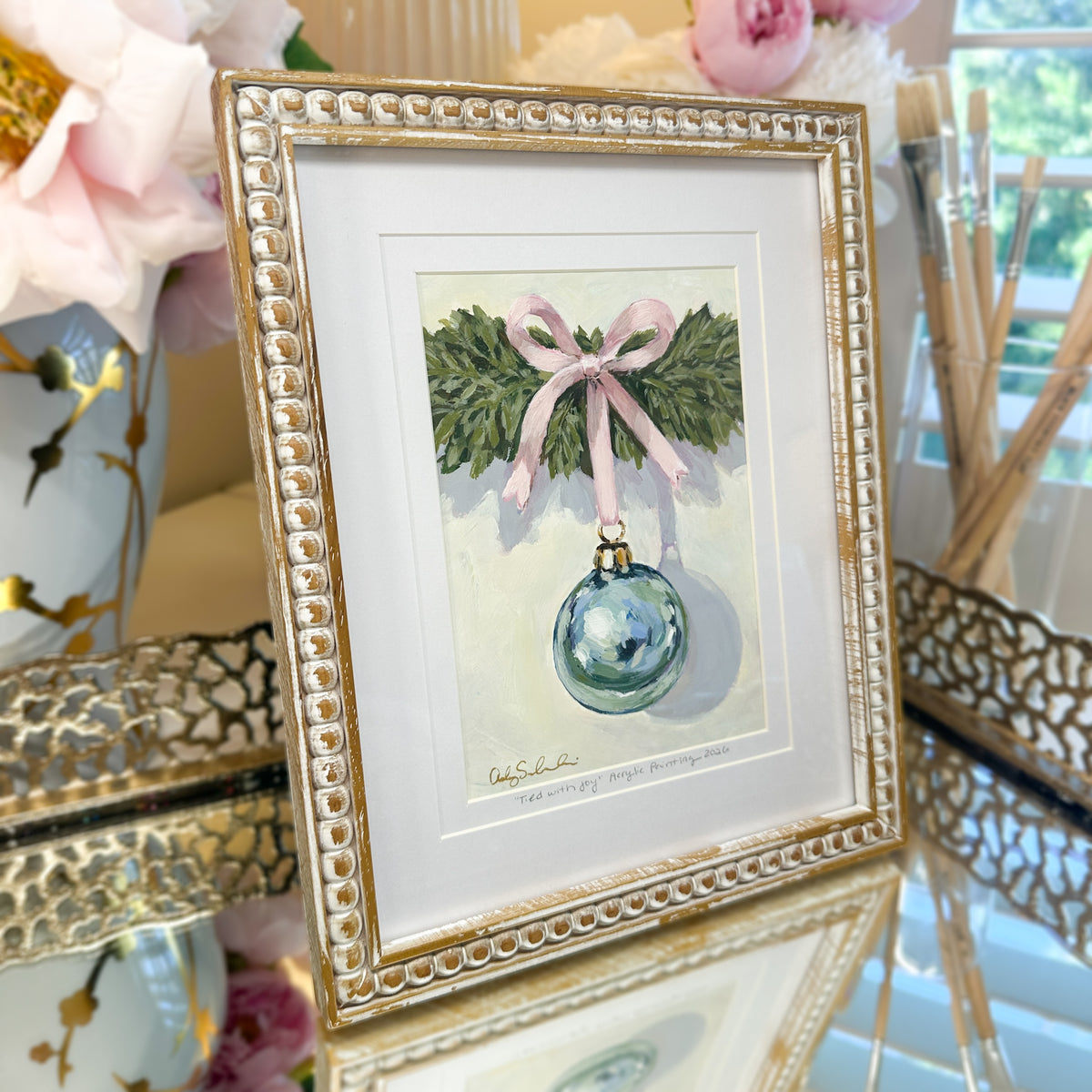 Tied with Joy | Original Acrylic Painting – Framed