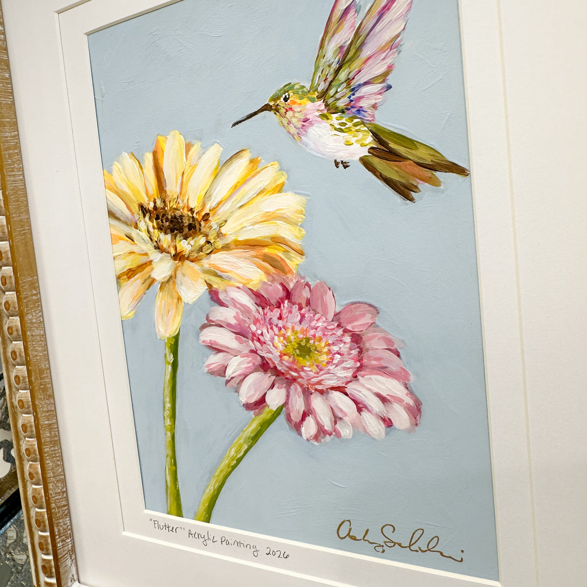 Flutter | Original Acrylic Painting – Framed