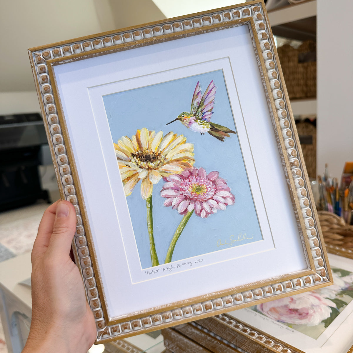 Flutter | Original Acrylic Painting – Framed