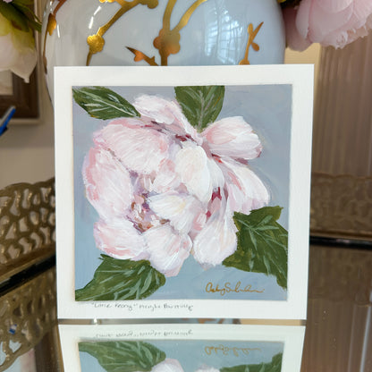 Little Peony | Original Acrylic Painting – Framed