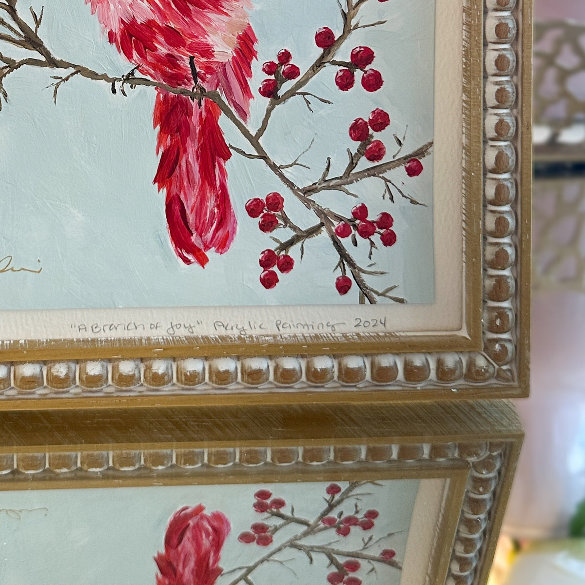 A Branch of Joy | Original Acrylic Painting – Framed