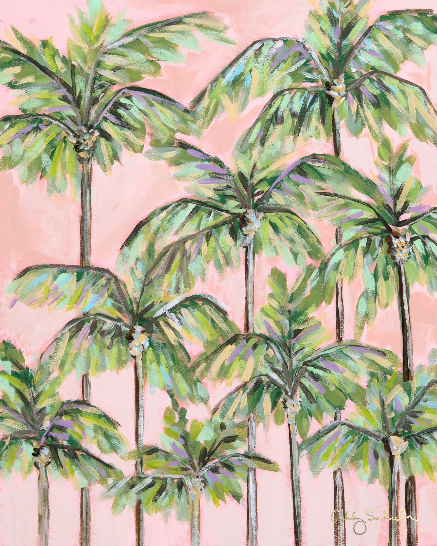 "Pretty Little Palms” Framed Canvas Print