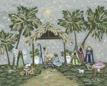 “O Holy Night” Nativity Scene Fine Art Paper Print