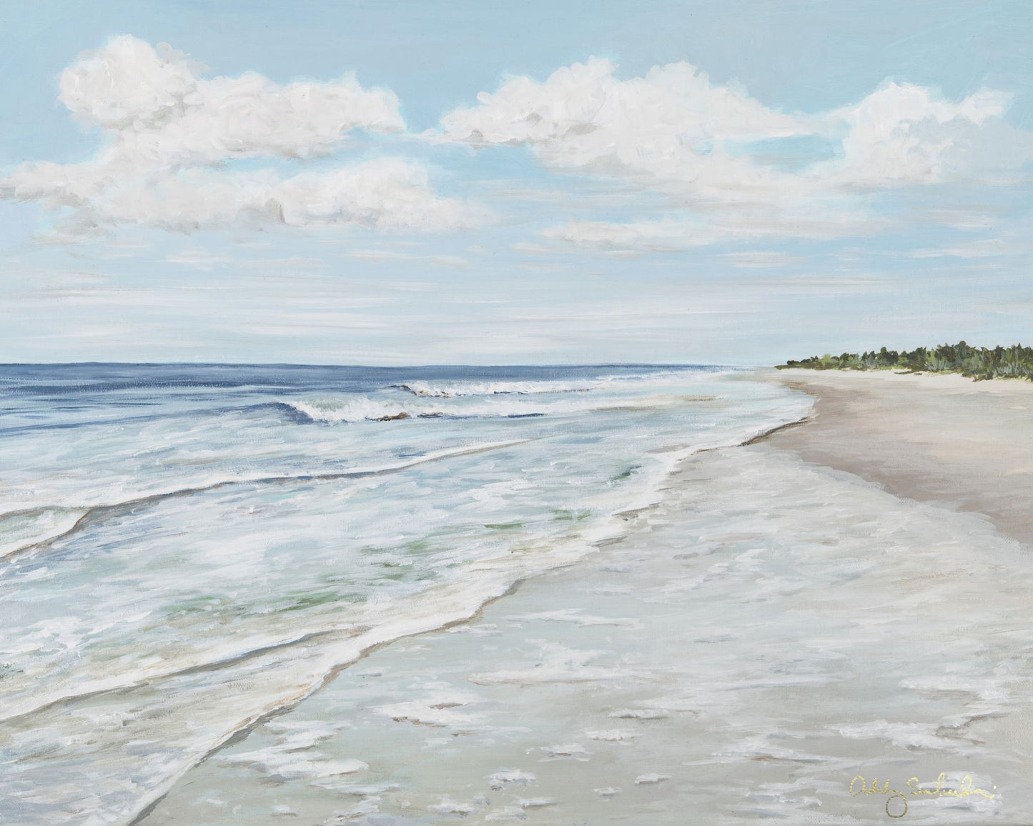 "Walk on the beach" Signature Unframed Print