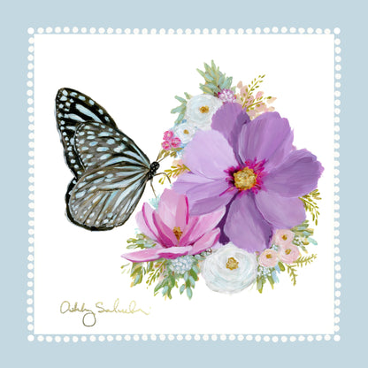 "Blue Monarch" Unframed Canvas Print