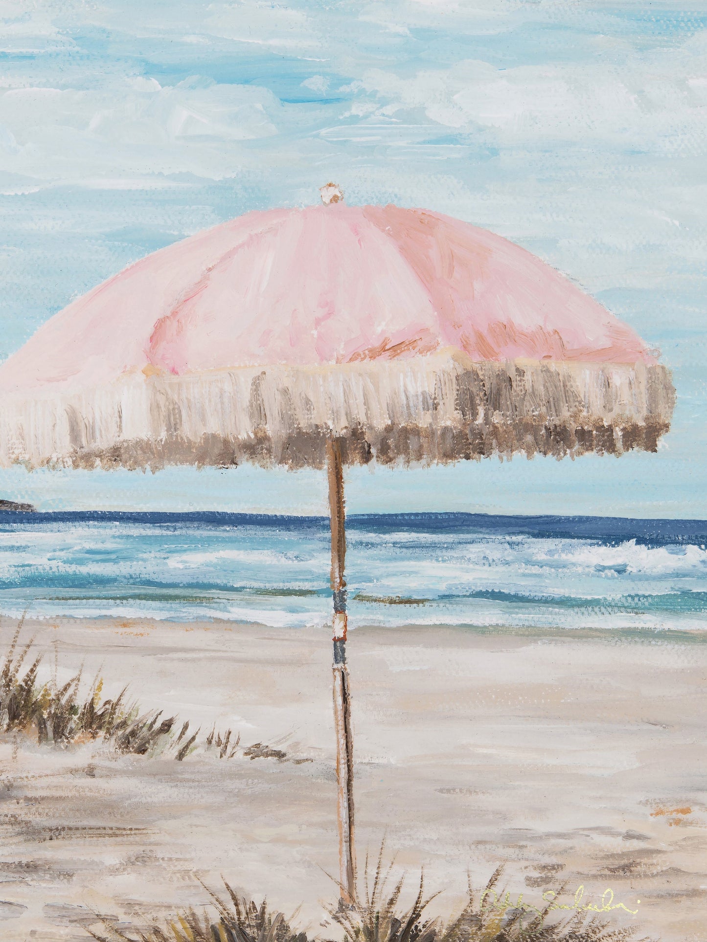 "Pretty Pink Umbrella" Signature Unframed Print