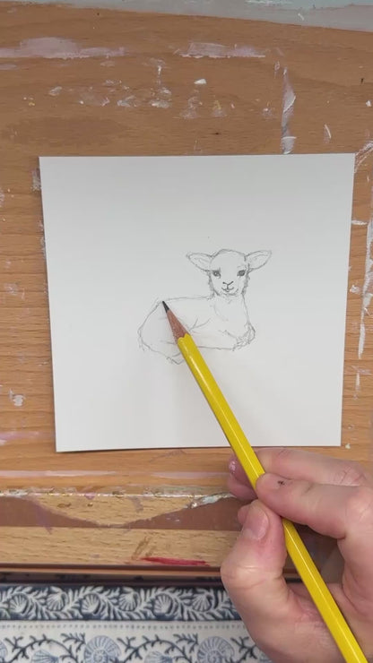 “Little Lambs Garden" Signature Canvas Print