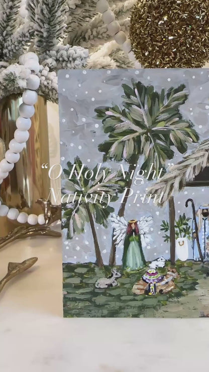 “O Holy Night” Nativity Scene Fine Art Paper Print